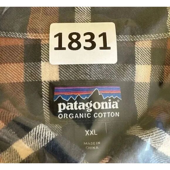 Patagonia Men's Lightweight Fjord Flannel Shirt Organic Cotton Soft Cozy SZ XXL - Picture 12 of 13